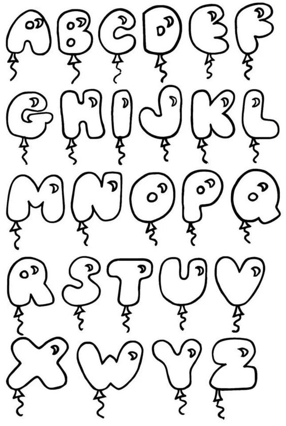 Letras do alfabeto para colorir, imprimir e pintar 26